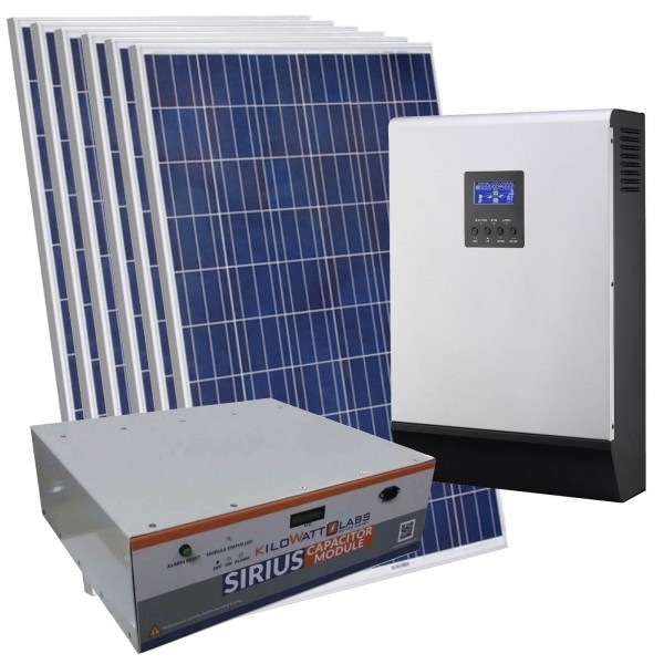 Kit Fotovoltaico 3 Kwp Con Accumulo A Supercondensatori Con Inverter